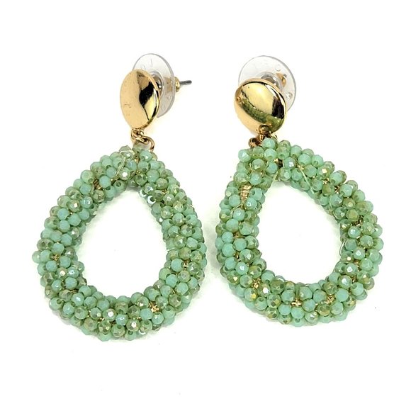 LOFT Jewelry - Loft Green Crystal Shimmer Drop Earrings